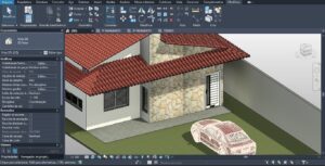 Modelagem BIM de casa de veraneio em Arembepe